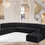 Arc 161" Vegan Leather Upholstered 10pc. Modular Sectional