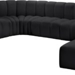 Arc 161" Vegan Leather Upholstered 10pc. Modular Sectional
