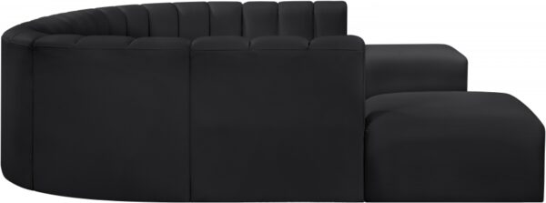 Arc 161" Vegan Leather Upholstered 10pc. Modular Sectional