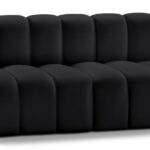 Arc 60" Vegan Leather Upholstered 2pc. Modular Sectional