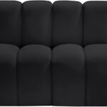 Arc 60" Vegan Leather Upholstered 2pc. Modular Sectional
