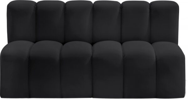 Arc 60" Vegan Leather Upholstered 2pc. Modular Sectional