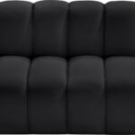 Arc 60" Vegan Leather Upholstered 2pc. Modular Sectional