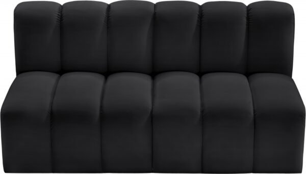 Arc 60" Vegan Leather Upholstered 2pc. Modular Sectional