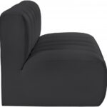 Arc 60" Vegan Leather Upholstered 2pc. Modular Sectional