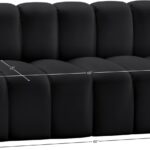 Arc 60" Vegan Leather Upholstered 2pc. Modular Sectional