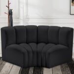 Arc 60" Vegan Leather Upholstered 2pc. Modular Sectional