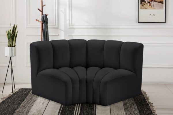 Arc 60" Vegan Leather Upholstered 2pc. Modular Sectional