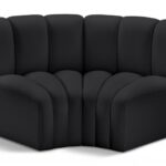 Arc 60" Vegan Leather Upholstered 2pc. Modular Sectional