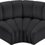 Arc 60" Vegan Leather Upholstered 2pc. Modular Sectional