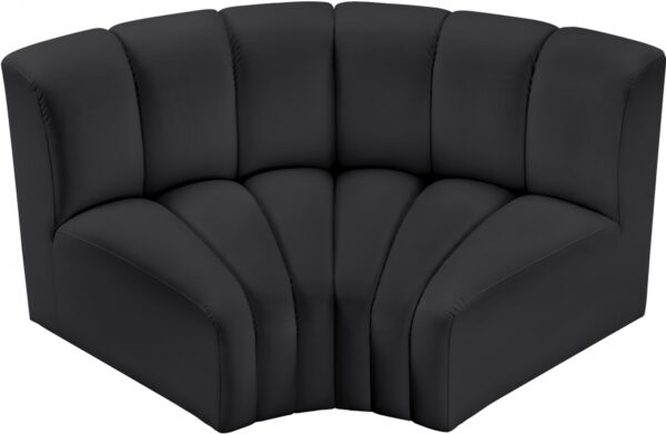 Arc 60" Vegan Leather Upholstered 2pc. Modular Sectional