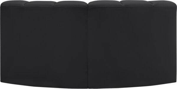 Arc 60" Vegan Leather Upholstered 2pc. Modular Sectional