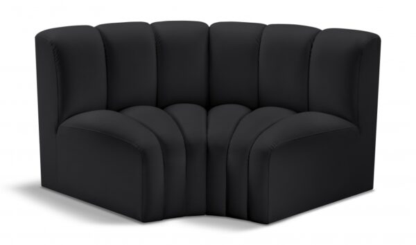 Arc 60" Vegan Leather Upholstered 2pc. Modular Sectional