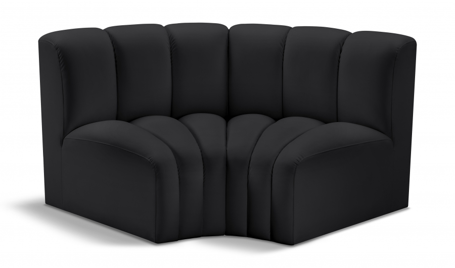 Arc 60" Vegan Leather Upholstered 2pc. Modular Sectional