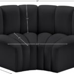 Arc 60" Vegan Leather Upholstered 2pc. Modular Sectional