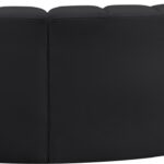 Arc 84" Vegan Leather Upholstered 3pc. Modular Sectional