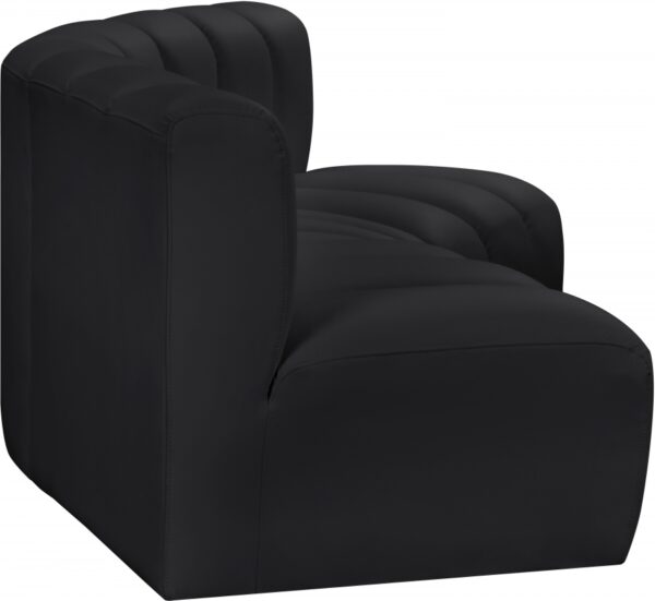 Arc 86" Vegan Leather Upholstered 3pc. Modular Sectional