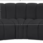 Arc 86" Vegan Leather Upholstered 3pc. Modular Sectional