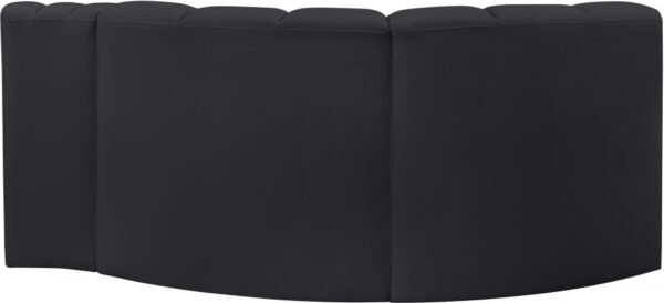 Arc 70" Vegan Leather Upholstered 3pc. Modular Sectional