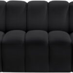 Arc 89.5" Vegan Leather Upholstered 3pc. Modular Sectional