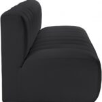 Arc 89.5" Vegan Leather Upholstered 3pc. Modular Sectional