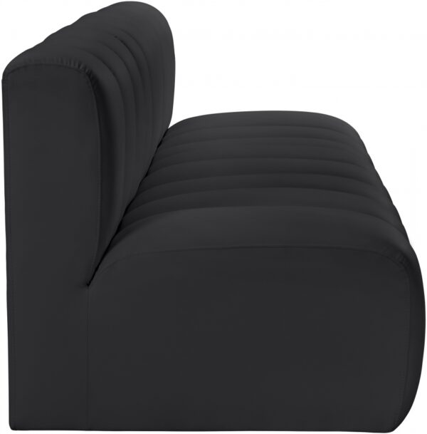 Arc 89.5" Vegan Leather Upholstered 3pc. Modular Sectional