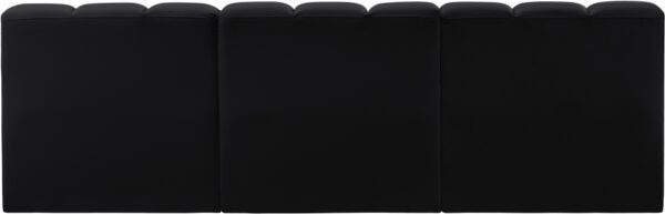 Arc 89.5" Vegan Leather Upholstered 3pc. Modular Sectional