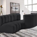 Arc 108" Vegan Leather Upholstered 4pc. Modular Sectional