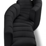 Arc 108" Vegan Leather Upholstered 4pc. Modular Sectional