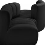 Arc 108" Vegan Leather Upholstered 4pc. Modular Sectional