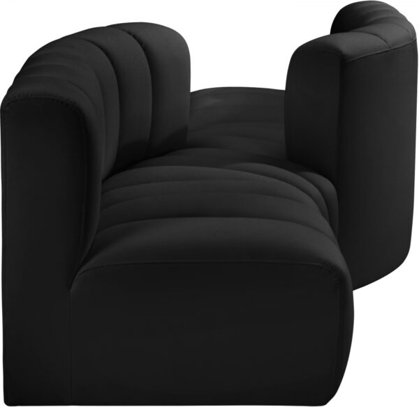 Arc 108" Vegan Leather Upholstered 4pc. Modular Sectional