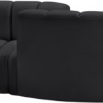 Arc 108" Vegan Leather Upholstered 4pc. Modular Sectional