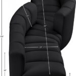 Arc 108" Vegan Leather Upholstered 4pc. Modular Sectional