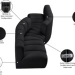 Arc 108" Vegan Leather Upholstered 4pc. Modular Sectional