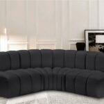 Arc 103" Vegan Leather Upholstered 4pc. Modular Sectional