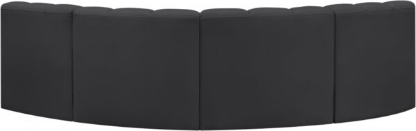 Arc 103" Vegan Leather Upholstered 4pc. Modular Sectional