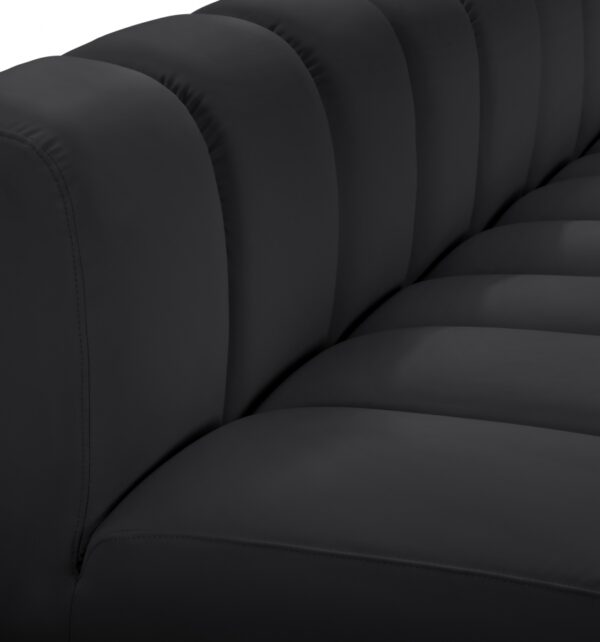 Arc 103" Vegan Leather Upholstered 4pc. Modular Sectional