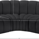 Arc 103" Vegan Leather Upholstered 4pc. Modular Sectional