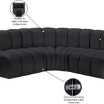 Arc 103" Vegan Leather Upholstered 4pc. Modular Sectional