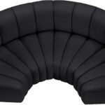 Arc 88" Vegan Leather Upholstered 4pc. Modular Sectional
