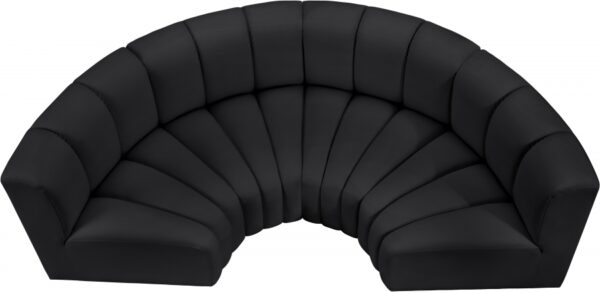 Arc 88" Vegan Leather Upholstered 4pc. Modular Sectional