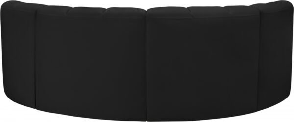 Arc 88" Vegan Leather Upholstered 4pc. Modular Sectional