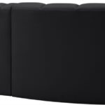 Arc 104" Vegan Leather Upholstered 4pc. Modular Sectional