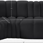 Arc 104" Vegan Leather Upholstered 4pc. Modular Sectional
