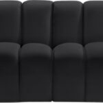 Arc 119" Vegan Leather Upholstered 4pc. Modular Sectional