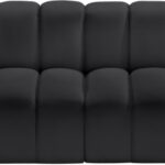 Arc 119" Vegan Leather Upholstered 4pc. Modular Sectional