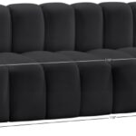 Arc 119" Vegan Leather Upholstered 4pc. Modular Sectional