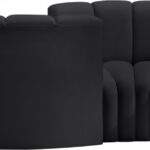 Arc 102" Vegan Leather Upholstered 4pc. Modular Sectional
