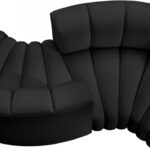 Arc 102" Vegan Leather Upholstered 4pc. Modular Sectional