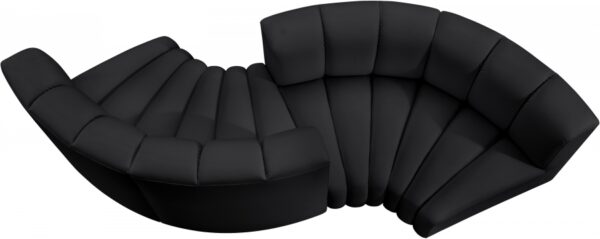 Arc 102" Vegan Leather Upholstered 4pc. Modular Sectional
